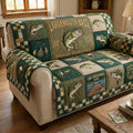 Bass Club Expedition Quilted Sofa Cover Fall Halloween Decor For Sofa Couch