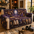 Haunted Spell Library Quilted Sofa Cover Fall Halloween Decor For Sofa Couch