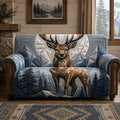 Deer Quilted Sofa Cover Fall Halloween Decor For Sofa Couch