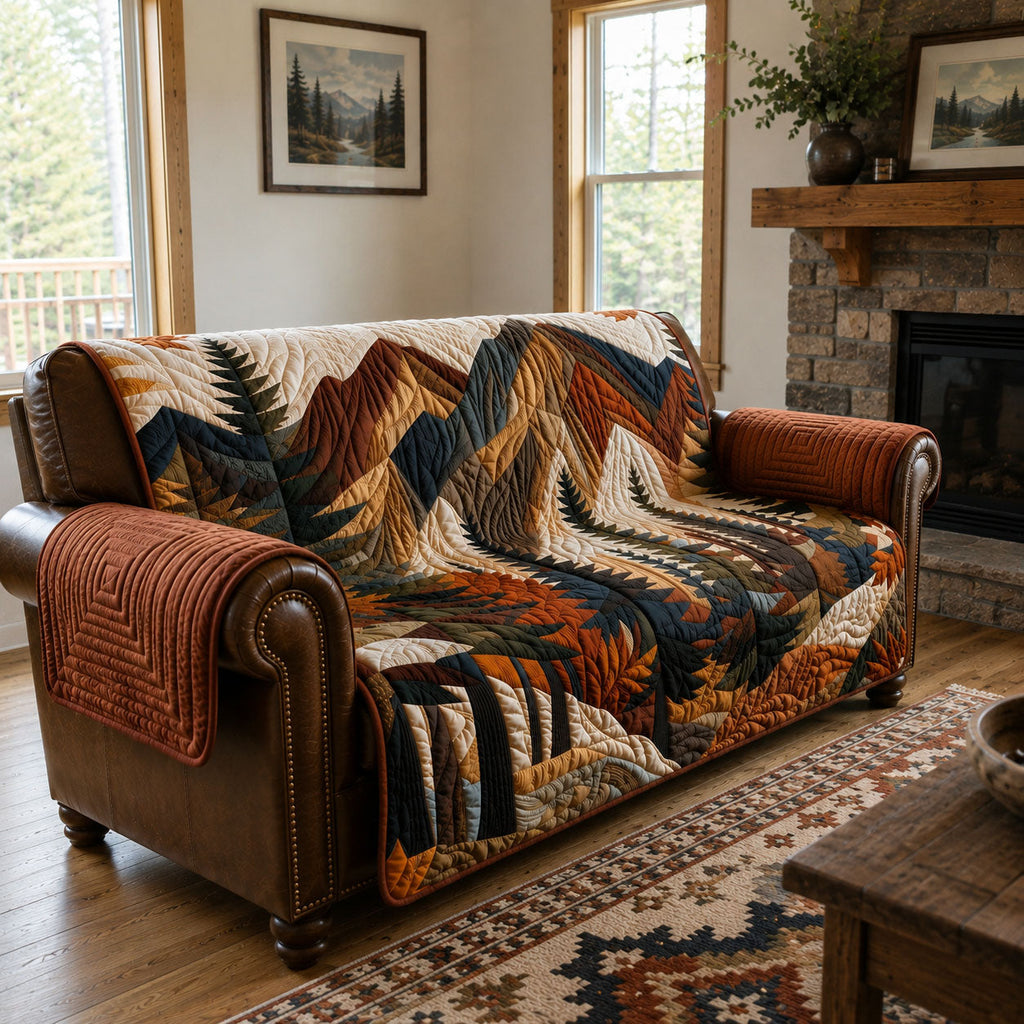 Forest Quilted Sofa Cover Fall Halloween Decor For Sofa Couch
