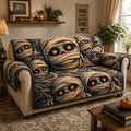 Mummy Gaze Gathering Quilted Sofa Cover Fall Halloween Decor For Sofa Couch
