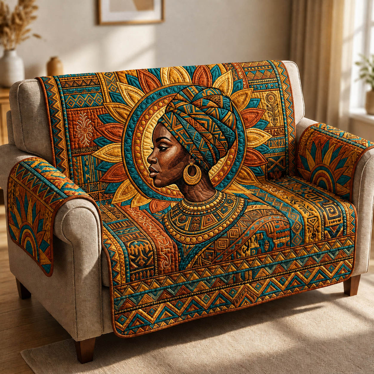 Heritage Queen Quilted Sofa Cover Fall Halloween Decor For Sofa Couch