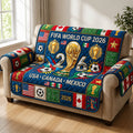World Football Champion 2026 Quilted Sofa Cover Fall Halloween Decor For Sofa Couch
