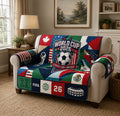 World Football Gameday Quilted Sofa Cover Fall Halloween Decor For Sofa Couch