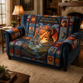 Medieval Dragon Castle Quilted Sofa Cover Fall Halloween Decor For Sofa Couch