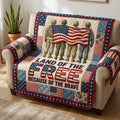 Land Of The Free Quilted Sofa Cover Fall Halloween Decor For Sofa Couch