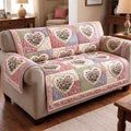 Patchwork Bloom Quilted Sofa Cover Fall Halloween Decor For Sofa Couch