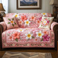 Plumeria Serenity Quilted Sofa Cover Fall Halloween Decor For Sofa Couch