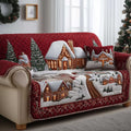 Gingerbread House Quilted Sofa Cover Fall Halloween Decor For Sofa Couch