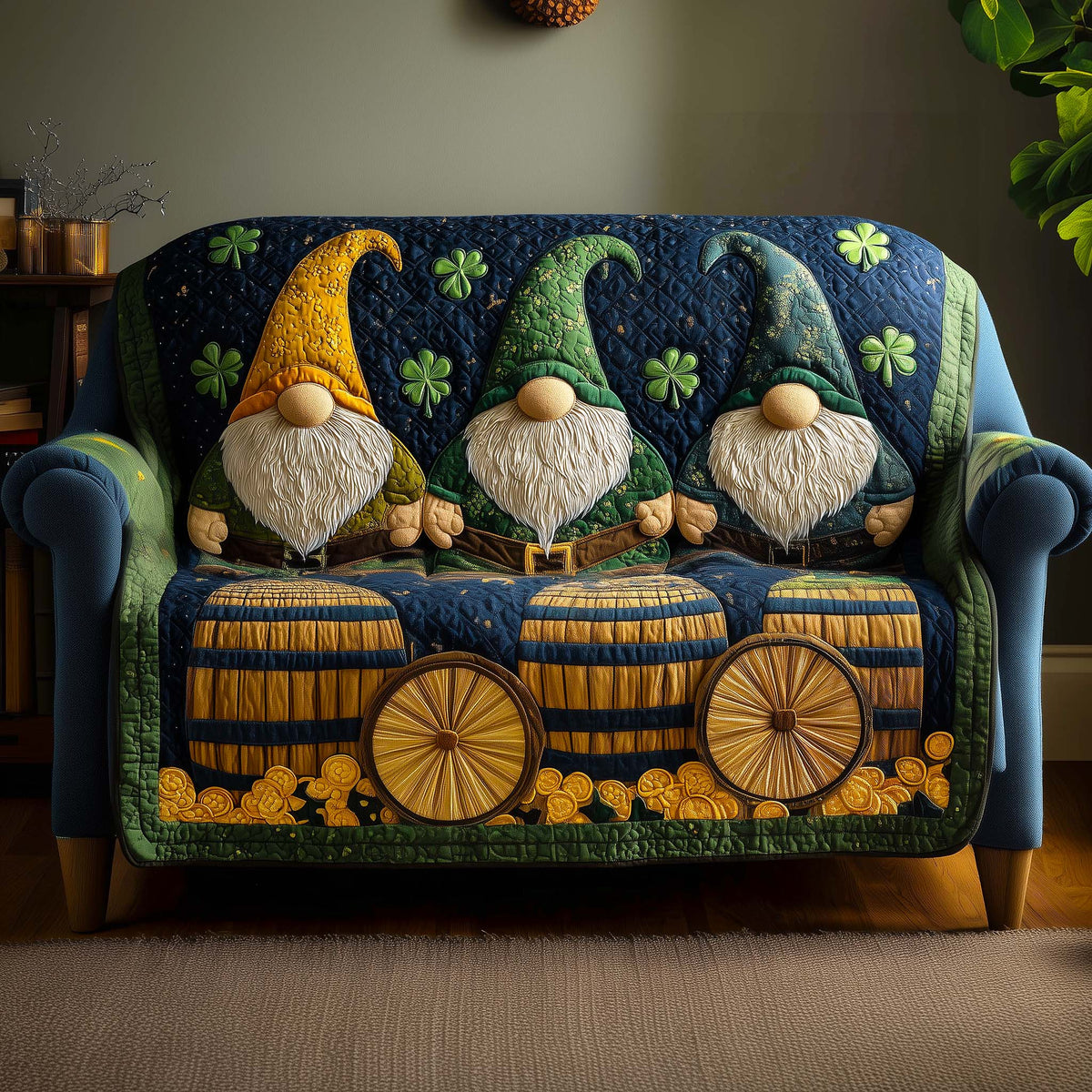Blessed Home Quilted Sofa Cover Fall Halloween Decor For Sofa Couch