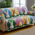Spring Patch Quilted Sofa Cover Fall Halloween Decor For Sofa Couch