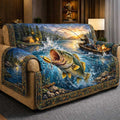 Rustic Angler Quilted Sofa Cover Fall Halloween Decor For Sofa Couch