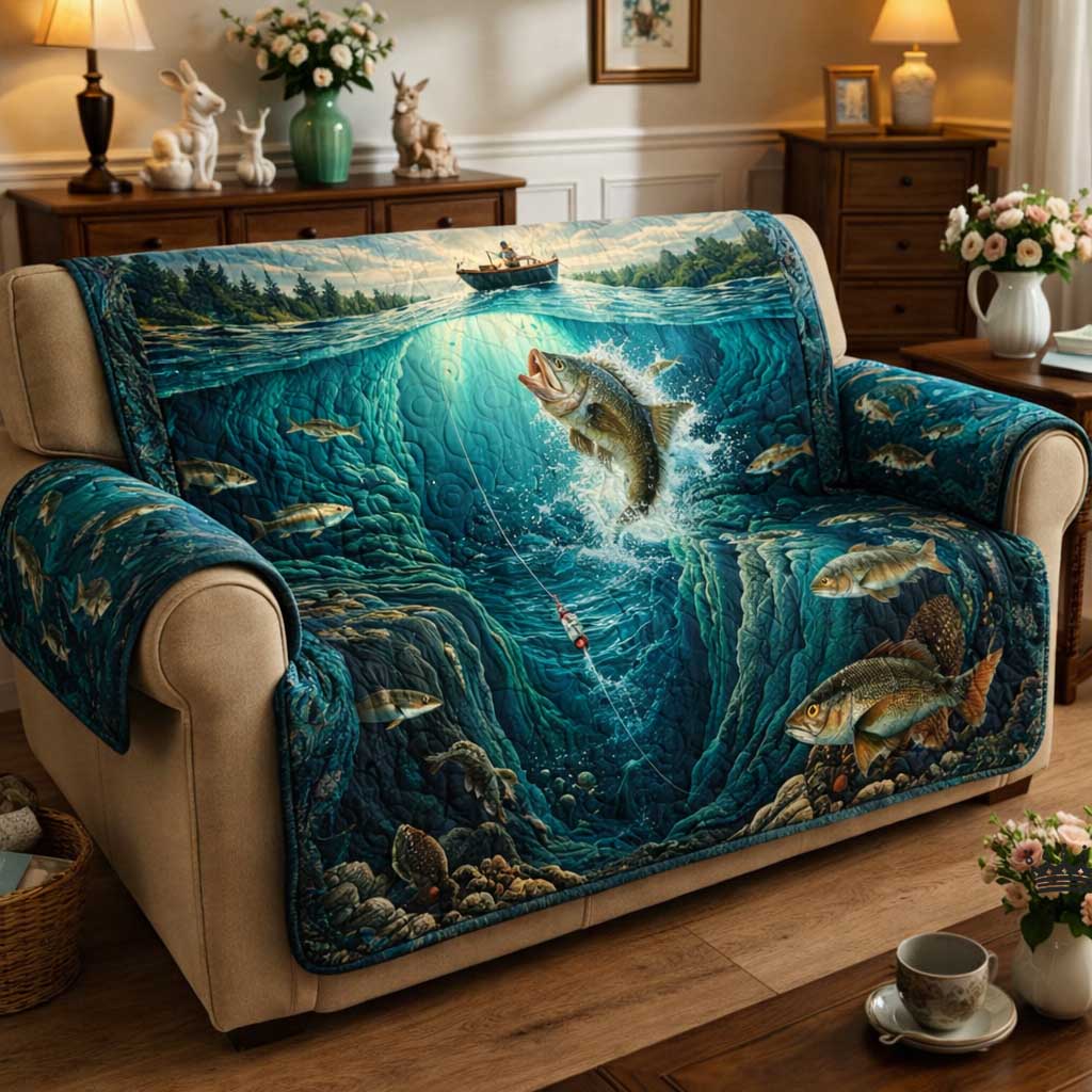 Hidden Waters Quilted Sofa Cover Fall Halloween Decor For Sofa Couch