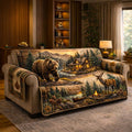 Rustic Lodge Quilted Sofa Cover Fall Halloween Decor For Sofa Couch