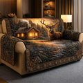Woodland Lodge Quilted Sofa Cover Fall Halloween Decor For Sofa Couch
