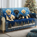 Festive Puppies Quilted Sofa Cover Fall Halloween Decor For Sofa Couch