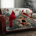 Cardinal Nest Quilted Sofa Cover Fall Halloween Decor For Sofa Couch