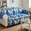 Whimsical Cat Quilted Sofa Cover Fall Halloween Decor For Sofa Couch