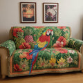 Tropical Parrot Quilted Sofa Cover Fall Halloween Decor For Sofa Couch