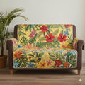 Tropical Bloom Quilted Sofa Cover Fall Halloween Decor For Sofa Couch