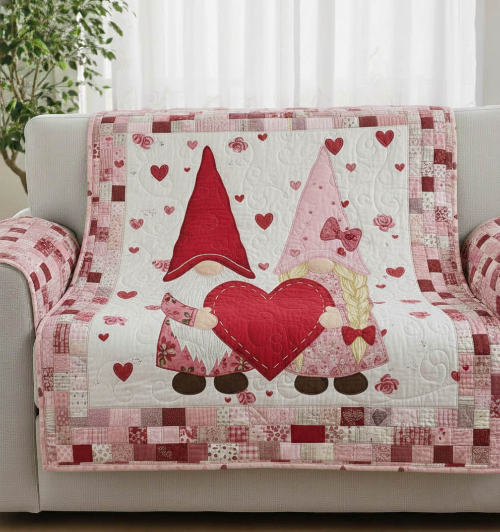 Loving Gnomes Quilted Sofa Cover Fall Halloween Decor For Sofa Couch