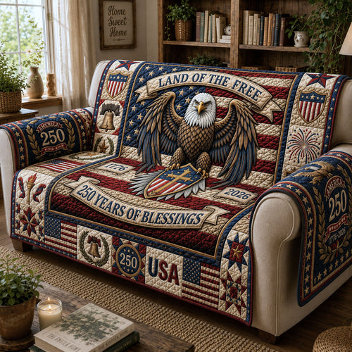 250 Years Of Blessings Quilted Sofa Cover Fall Halloween Decor For Sofa Couch