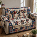 America Free Brave Quilted Sofa Cover Fall Halloween Decor For Sofa Couch