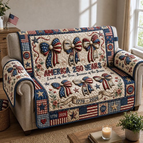 America Free Brave Quilted Sofa Cover Fall Halloween Decor For Sofa Couch
