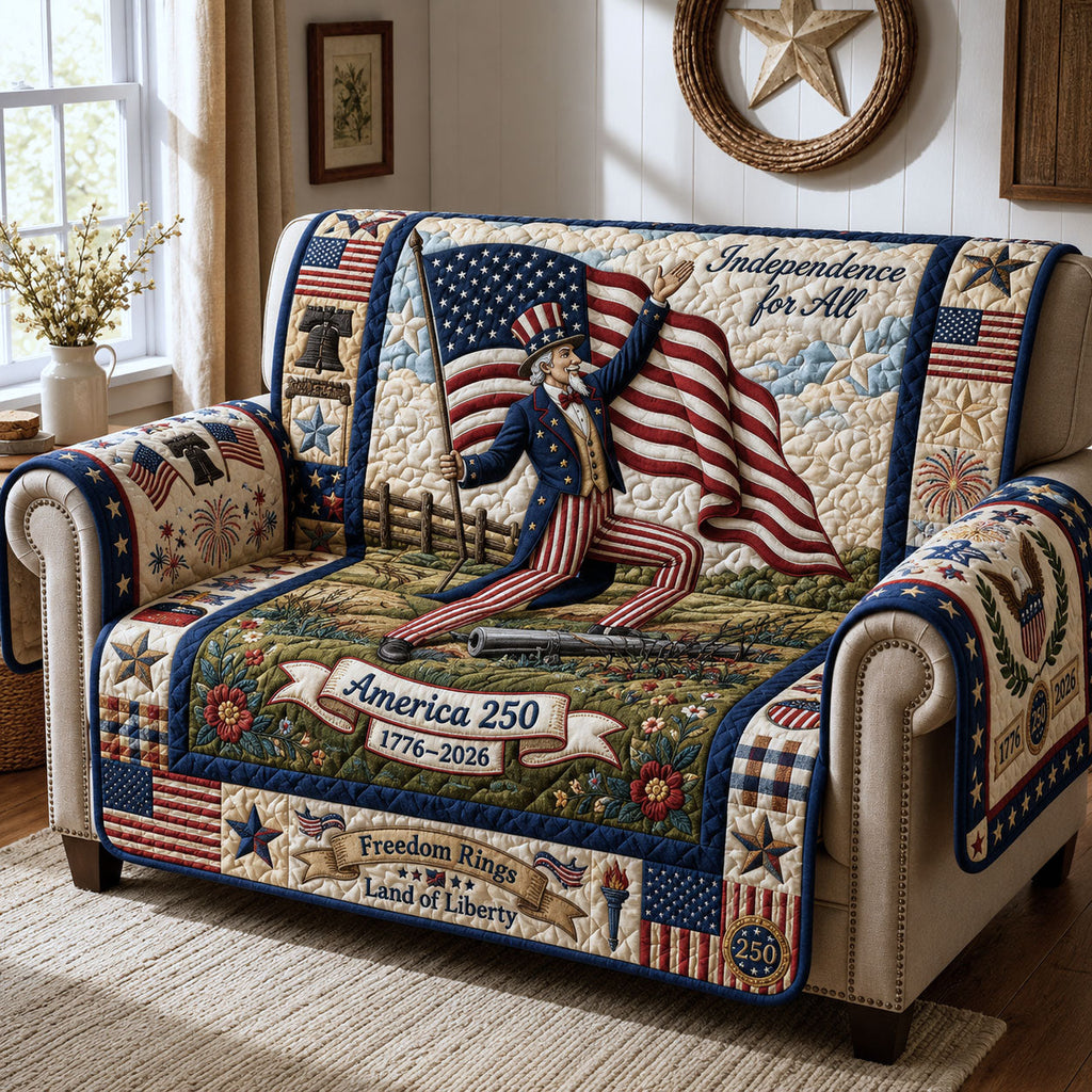 Uncle Sam Independence Of All Quilted Sofa Cover Fall Halloween Decor For Sofa Couch