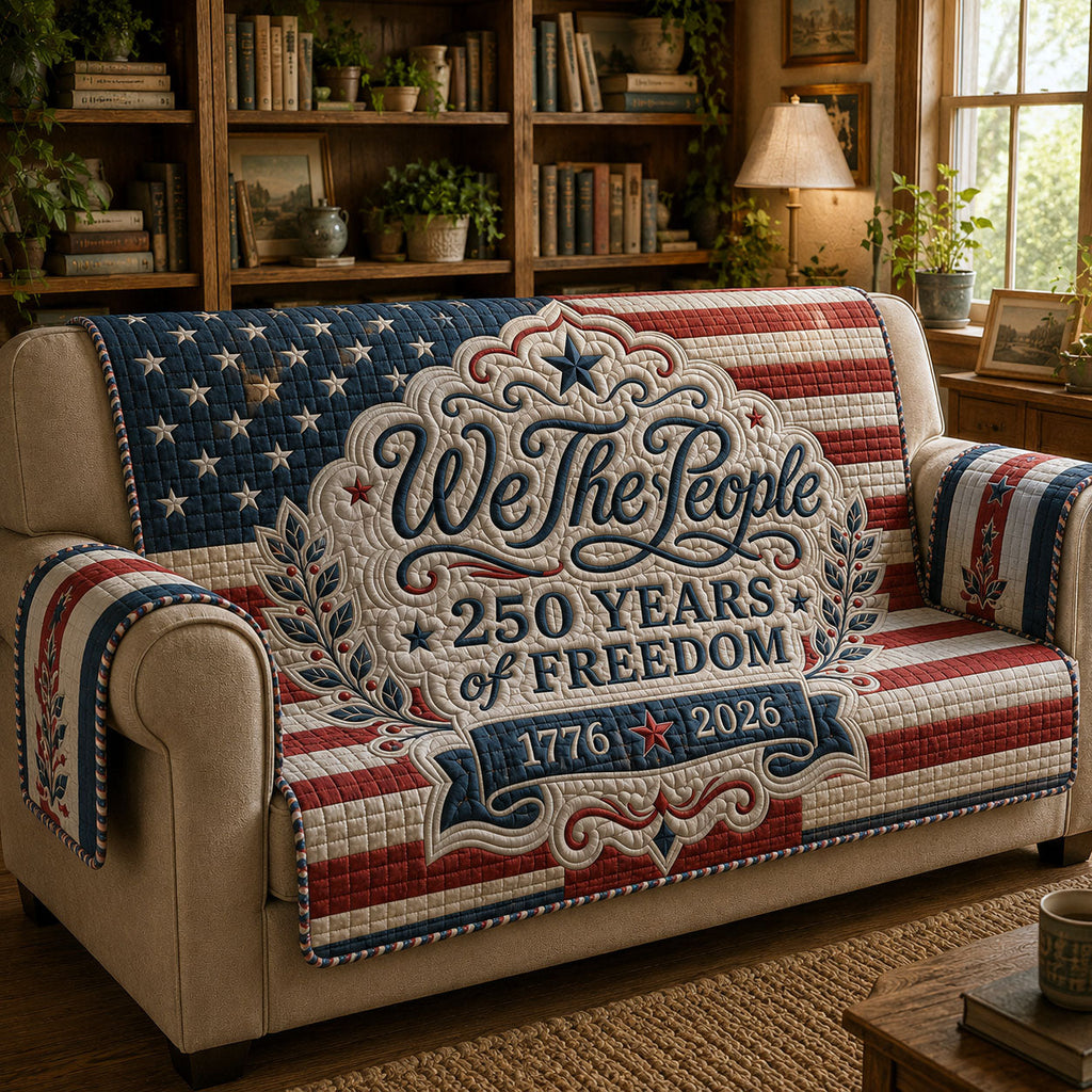 We The People Quilted Sofa Cover Fall Halloween Decor For Sofa Couch
