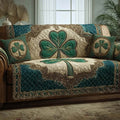 Emerald Beauty Quilted Sofa Cover Fall Halloween Decor For Sofa Couch