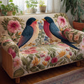 Floral Swallow Quilted Sofa Cover Fall Halloween Decor For Sofa Couch