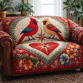 Love Compass Quilted Sofa Cover Fall Halloween Decor For Sofa Couch