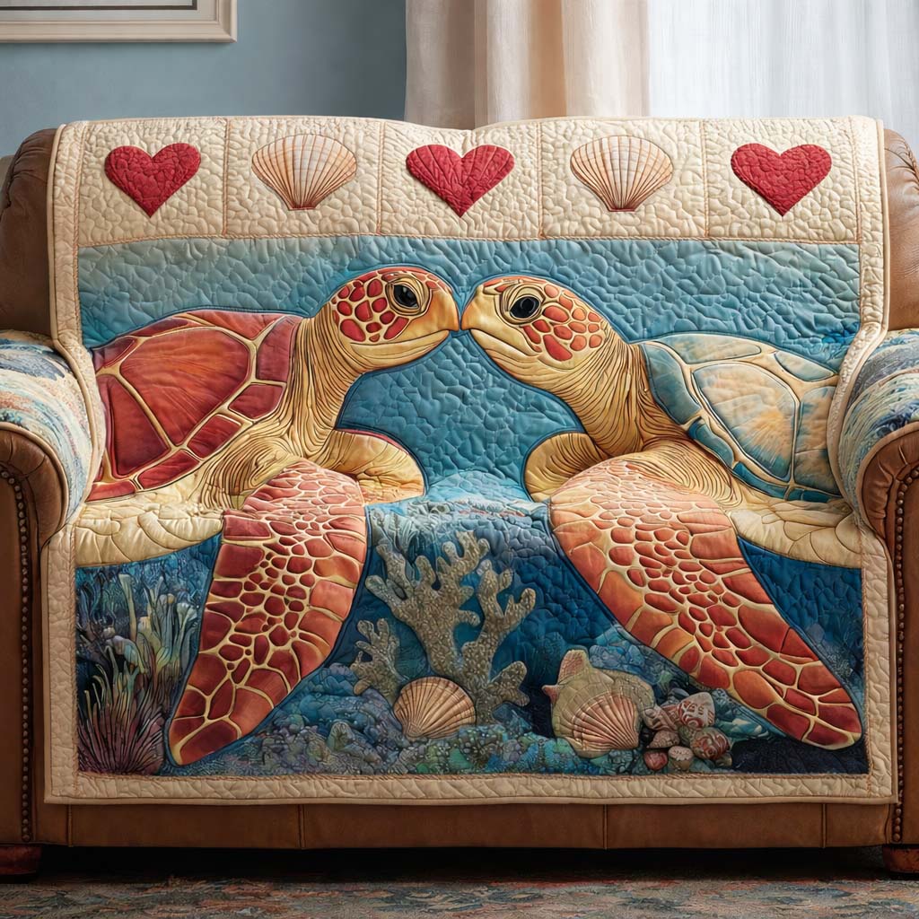 Ocean Love Quilted Sofa Cover Fall Halloween Decor For Sofa Couch