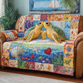 Turtle Serenity Quilted Sofa Cover Fall Halloween Decor For Sofa Couch