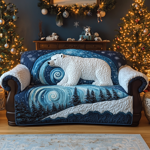 Arctic Guardian Quilted Sofa Cover Fall Halloween Decor For Sofa Couch