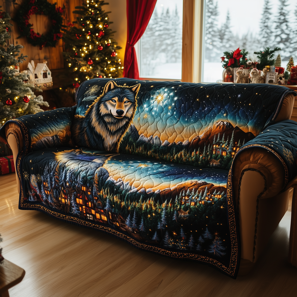 Lunar Hunter Quilted Sofa Cover Fall Halloween Decor For Sofa Couch