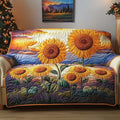 Golden Horizon Quilted Sofa Cover Fall Halloween Decor For Sofa Couch
