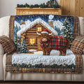 Cabin Warmth Quilted Sofa Cover Fall Halloween Decor For Sofa Couch