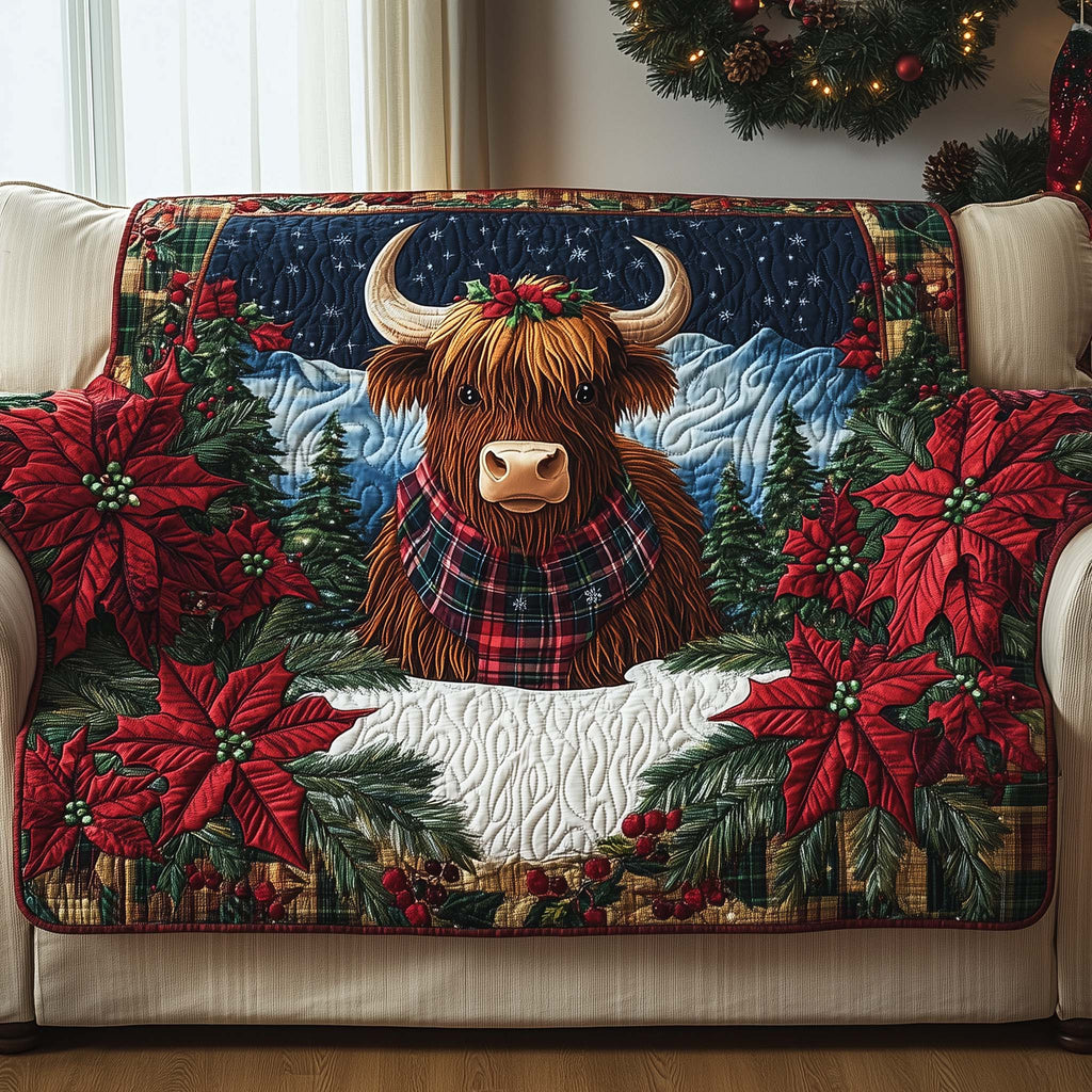 Highland Beauty Quilted Sofa Cover Fall Halloween Decor For Sofa Couch
