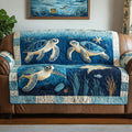 Turtle Beauty Quilted Sofa Cover Fall Halloween Decor For Sofa Couch