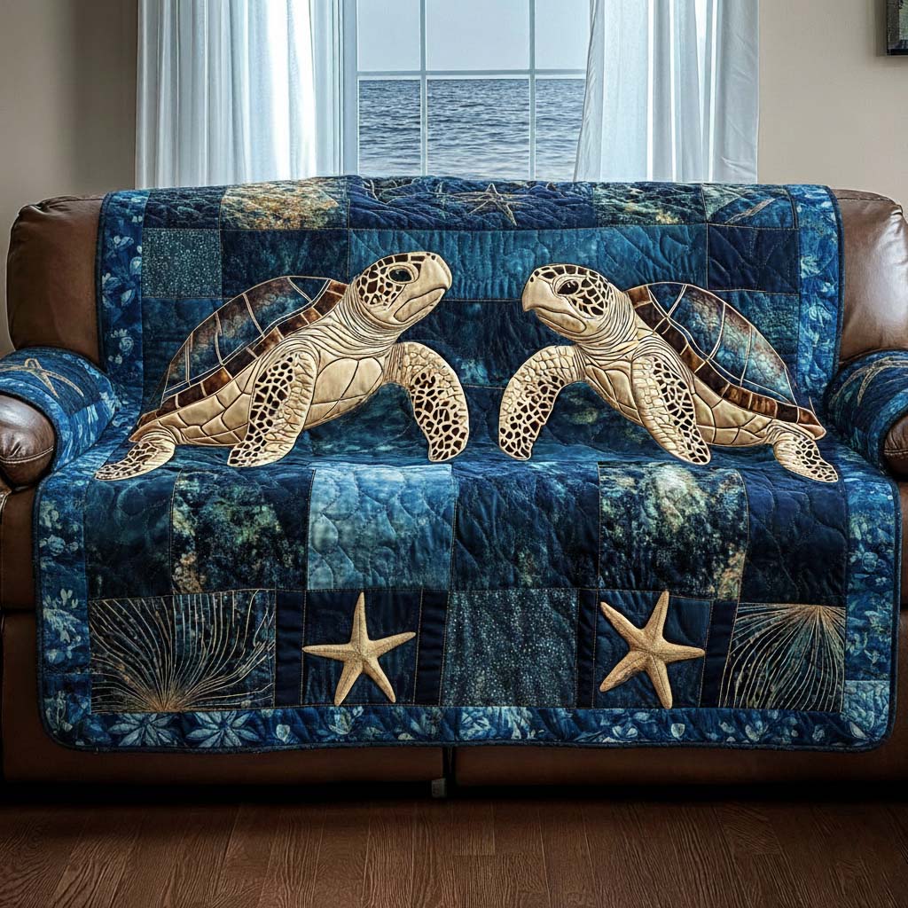 Silent Voyager Quilted Sofa Cover Fall Halloween Decor For Sofa Couch