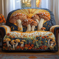 Mushroom Serenity Quilted Sofa Cover Fall Halloween Decor For Sofa Couch