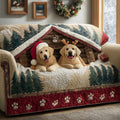Cozy Cabin Quilted Sofa Cover Fall Halloween Decor For Sofa Couch