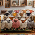 Rainbow Flock Quilted Sofa Cover Fall Halloween Decor For Sofa Couch
