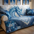 Winter Dragon Quilted Sofa Cover Fall Halloween Decor For Sofa Couch