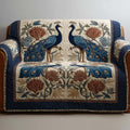 Royal Peacocks Quilted Sofa Cover Fall Halloween Decor For Sofa Couch