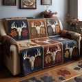 Harvest Skulls Quilted Sofa Cover Fall Halloween Decor For Sofa Couch