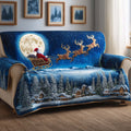 Moon Santa Quilted Sofa Cover Fall Halloween Decor For Sofa Couch