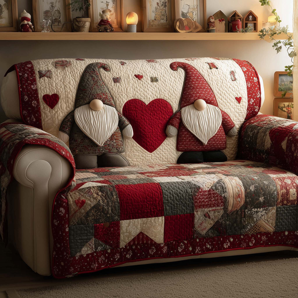 Sweet Pair Quilted Sofa Cover Fall Halloween Decor For Sofa Couch